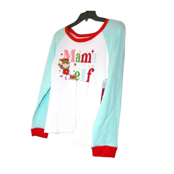 Cuddl Duds Womens Multi Striped Sweater Knit Mama Elf Pajamas 2 Pc Sets Sz M New - Picture 3 of 11